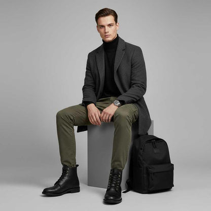Men's Classic Ankle Work Boots | Durable Lace-Up Design