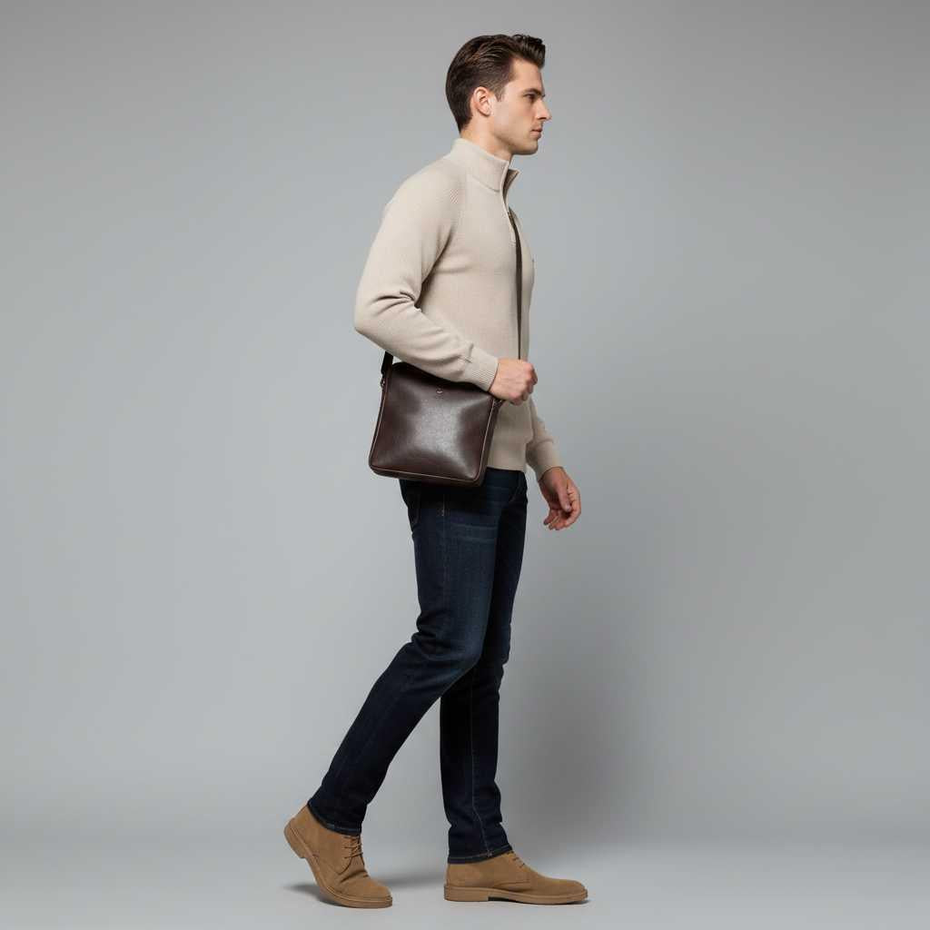 Men's Black Half-Zip Jumper | Slim Fit Knitwear