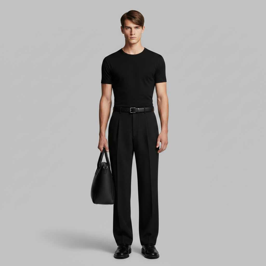 Men's Pleated Trousers | Straight Fit Formal Pants