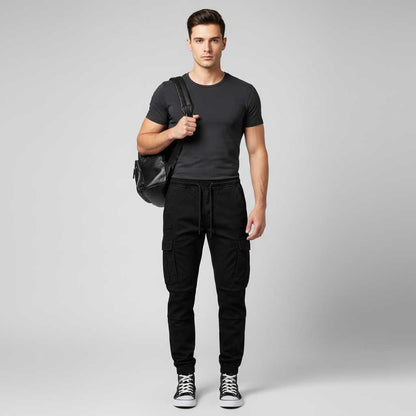 Men's Tactical Cargo Pants | Black Outdoor Multi-Pocket Trousers