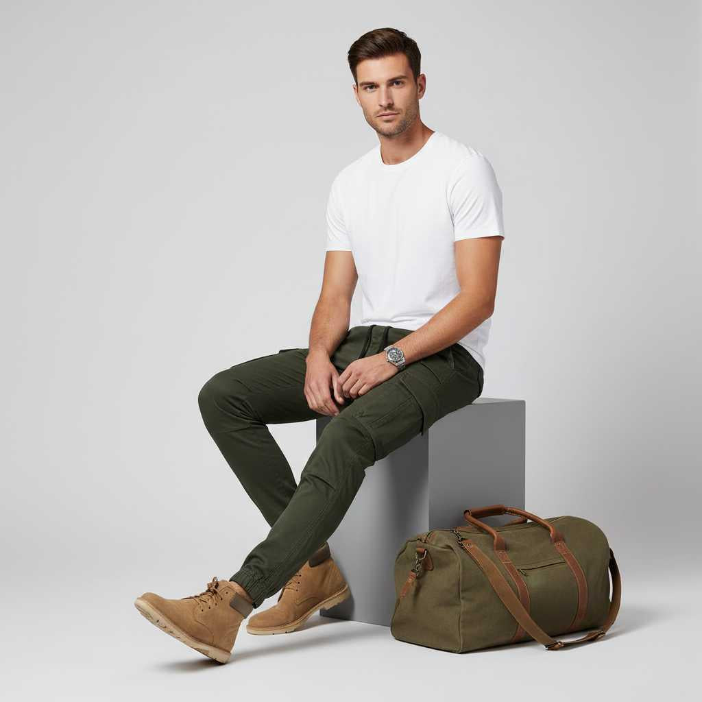 Men's Tactical Cargo Pants | Black Outdoor Multi-Pocket Trousers