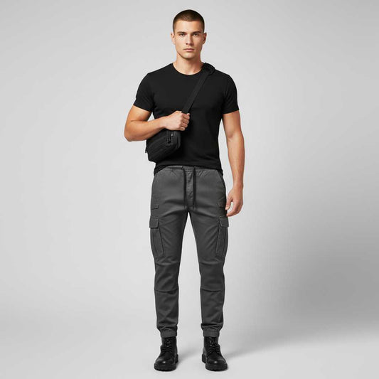 Men's Tactical Cargo Pants | Black Outdoor Multi-Pocket Trousers