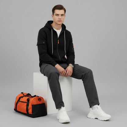 Men's Utility Zip-Up Hoodie | Casual Sweatshirt for Men