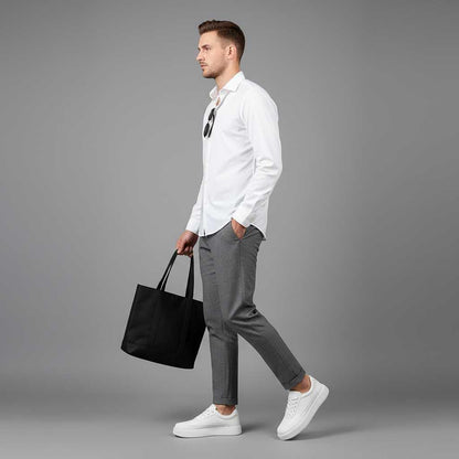 Men's White Platform Sneakers | Casual Trainers