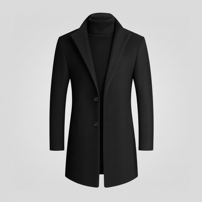 Men's Notched Lapel Overcoat | Men's Coat for Winter 0