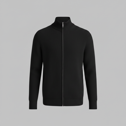 Men's Slim Fit Zip Up Cardigan | Ribbed Knit Sweater 5