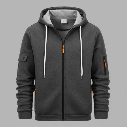 Men's Utility Zip-Up Hoodie | Casual Sweatshirt for Men 6