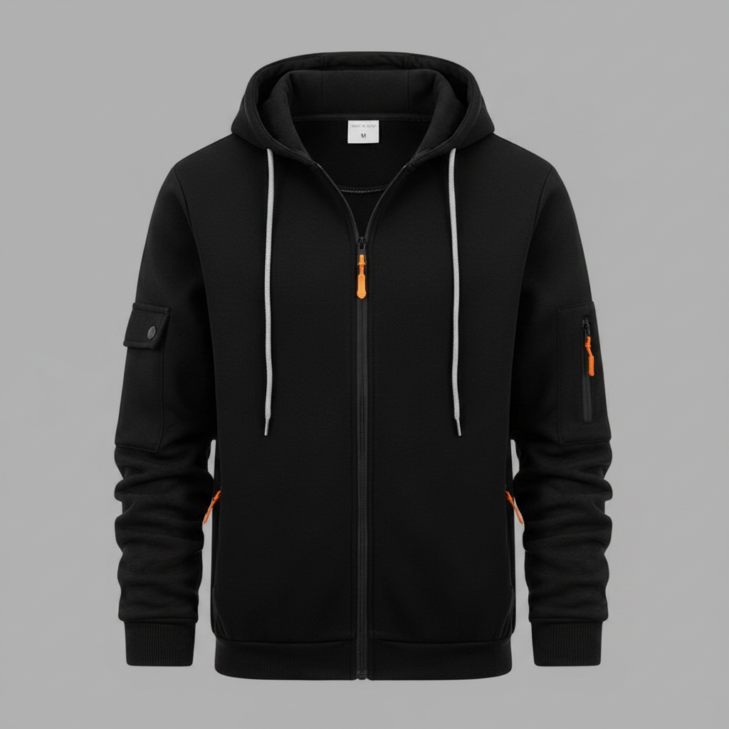 Men's Utility Zip-Up Hoodie | Casual Sweatshirt for Men 7