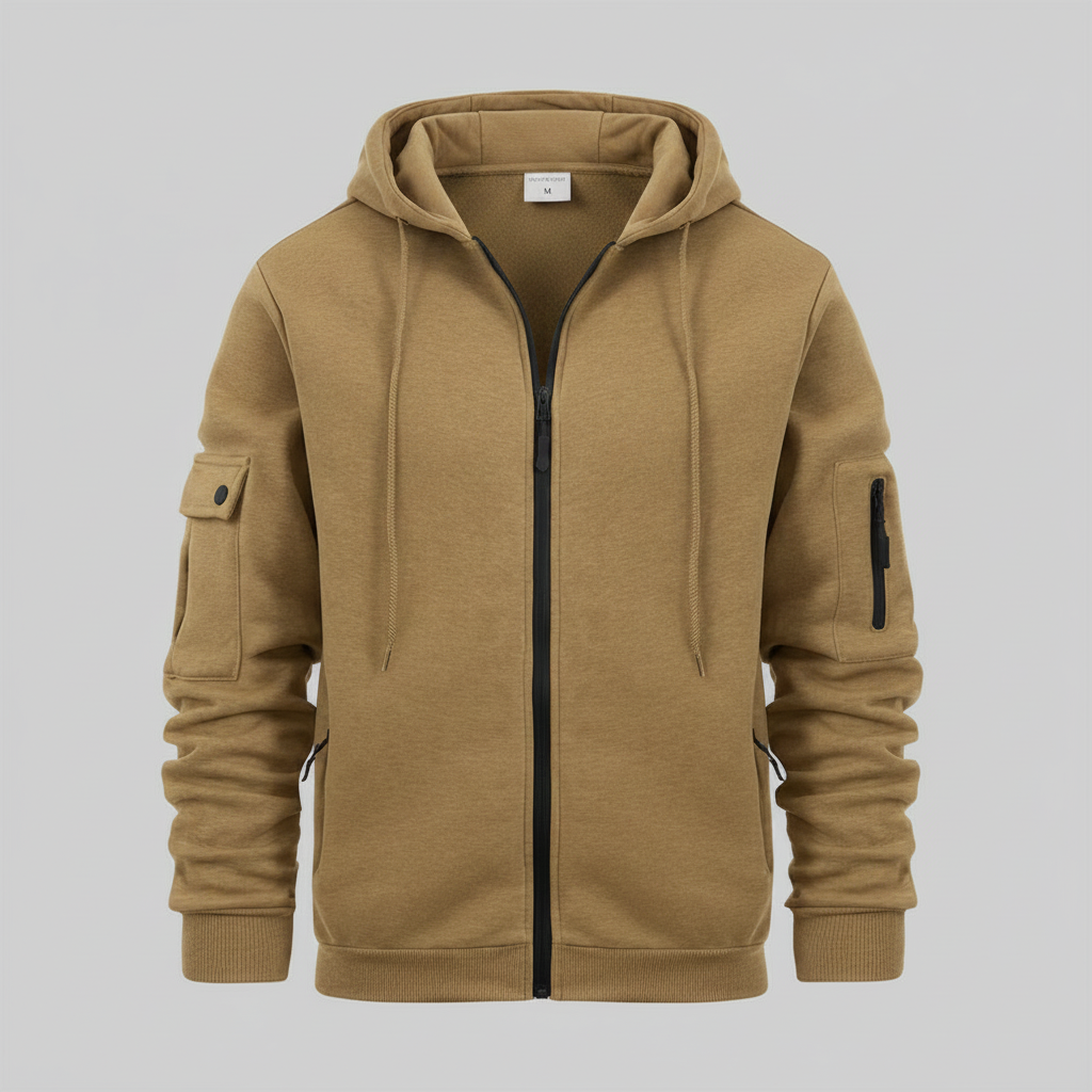 Men's Utility Zip-Up Hoodie | Casual Sweatshirt for Men 8