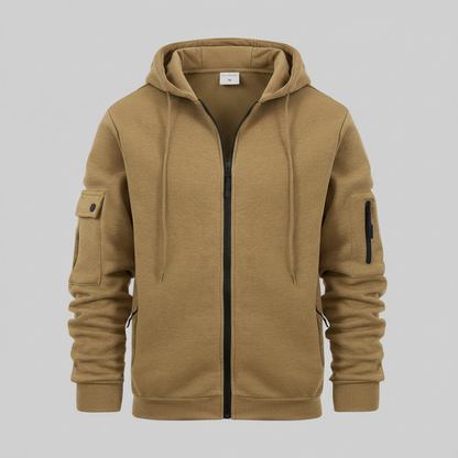 Men's Utility Zip-Up Hoodie | Casual Sweatshirt for Men 8