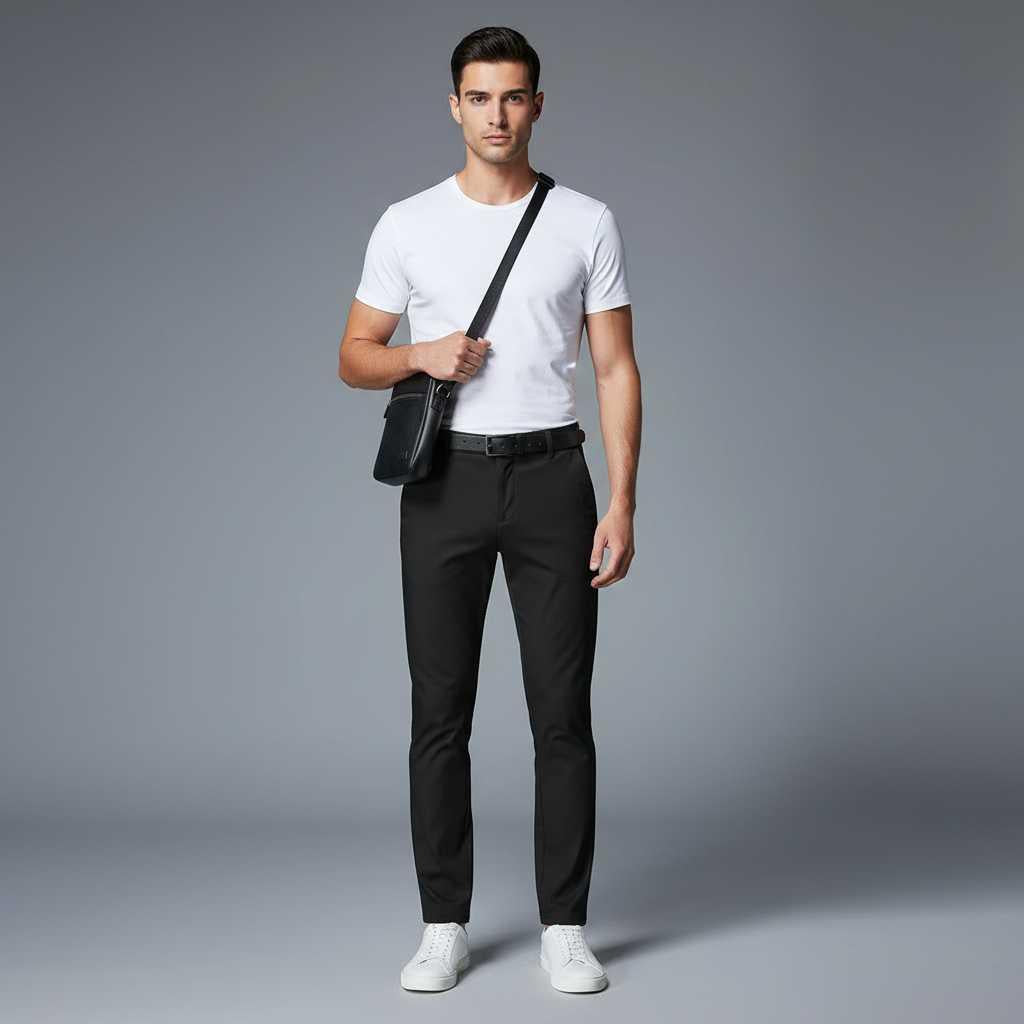 Saul | Men's Slim Fit Stretch Trousers