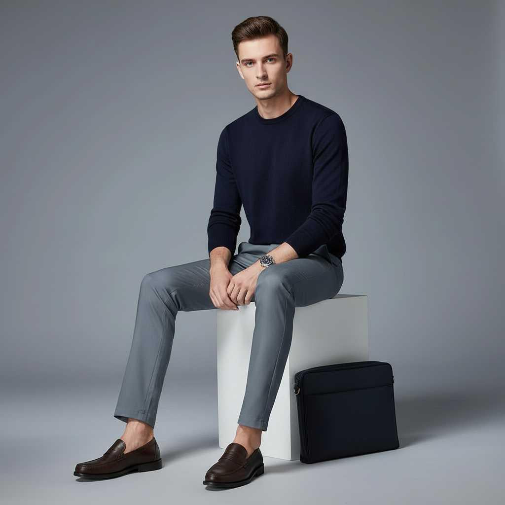 Saul | Men's Slim Fit Stretch Trousers