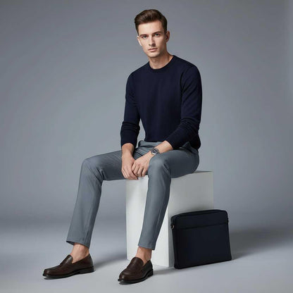 Saul | Men's Slim Fit Stretch Trousers