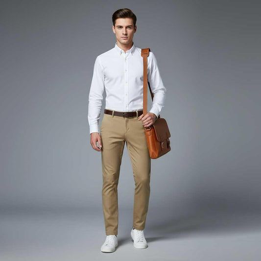 Saul | Men's Slim Fit Stretch Trousers